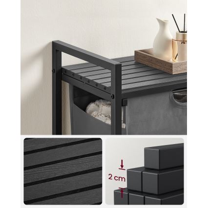 Korpa za veš REX crna/siva