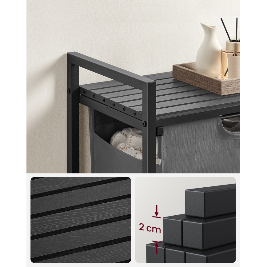 Korpa za veš REX crna/siva