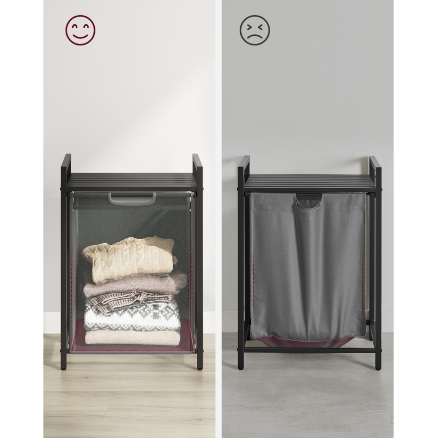 Korpa za veš REX crna/siva