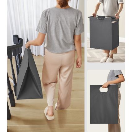 Korpa za veš REX crna/siva