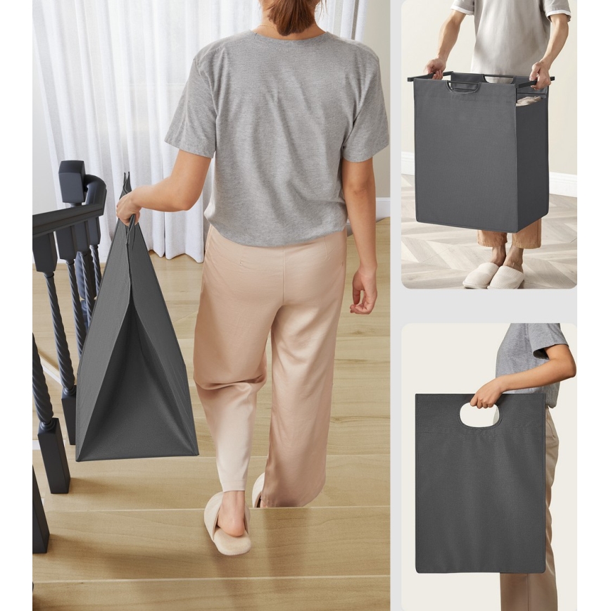 Korpa za veš REX crna/siva