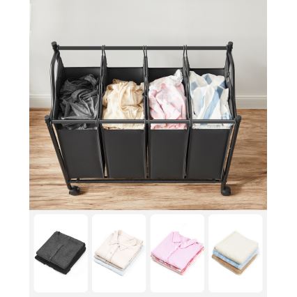 Koš za veš LINA, crne boje