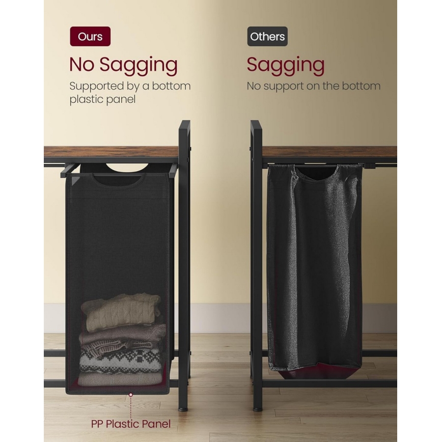 Koš za veš REX braon/crna