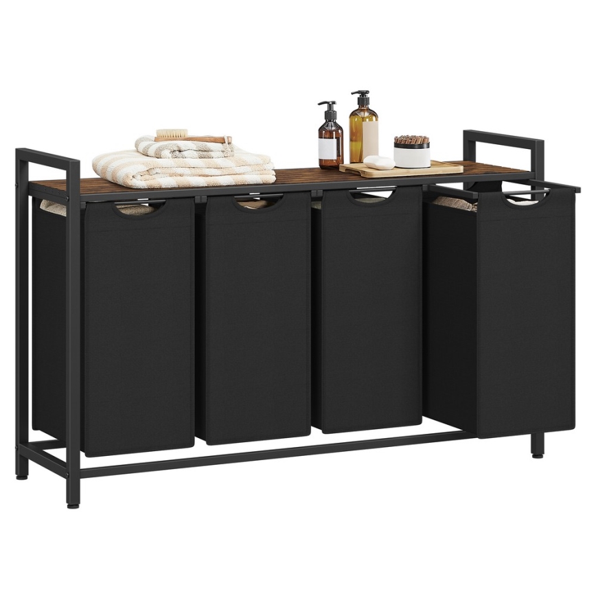 Koš za veš REX braon/crna