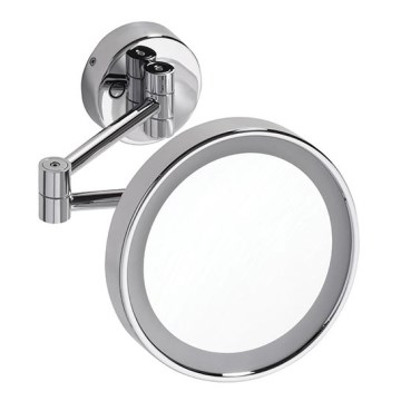 Kozmetičko ogledalo 22x20 cm srebrno