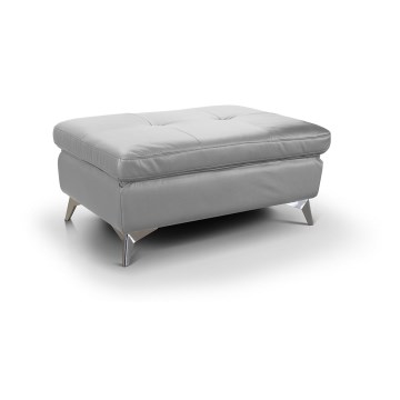 Kožni tabure SALERNO II 66x100 cm siva