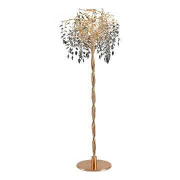 Kristalna podna lampa 5x G9/40W/230V, zlatna