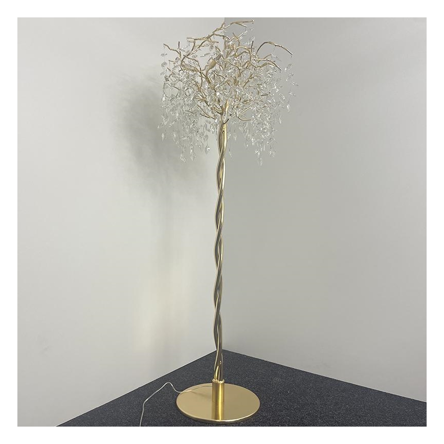 Kristalna podna lampa 5x G9/40W/230V, zlatna