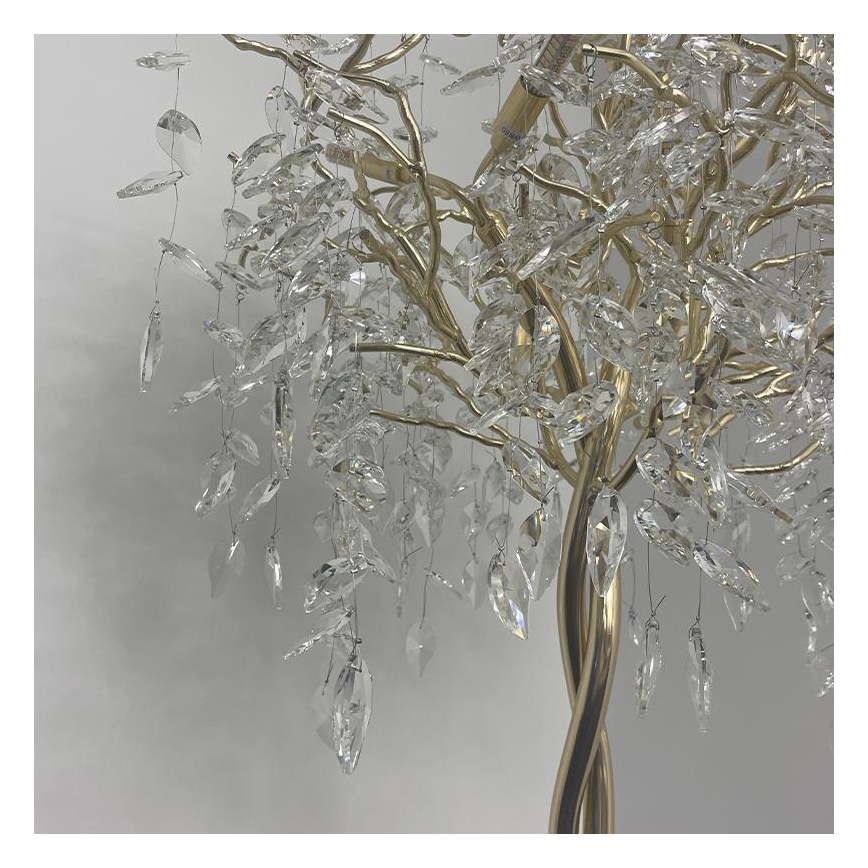 Kristalna podna lampa 5x G9/40W/230V, zlatna