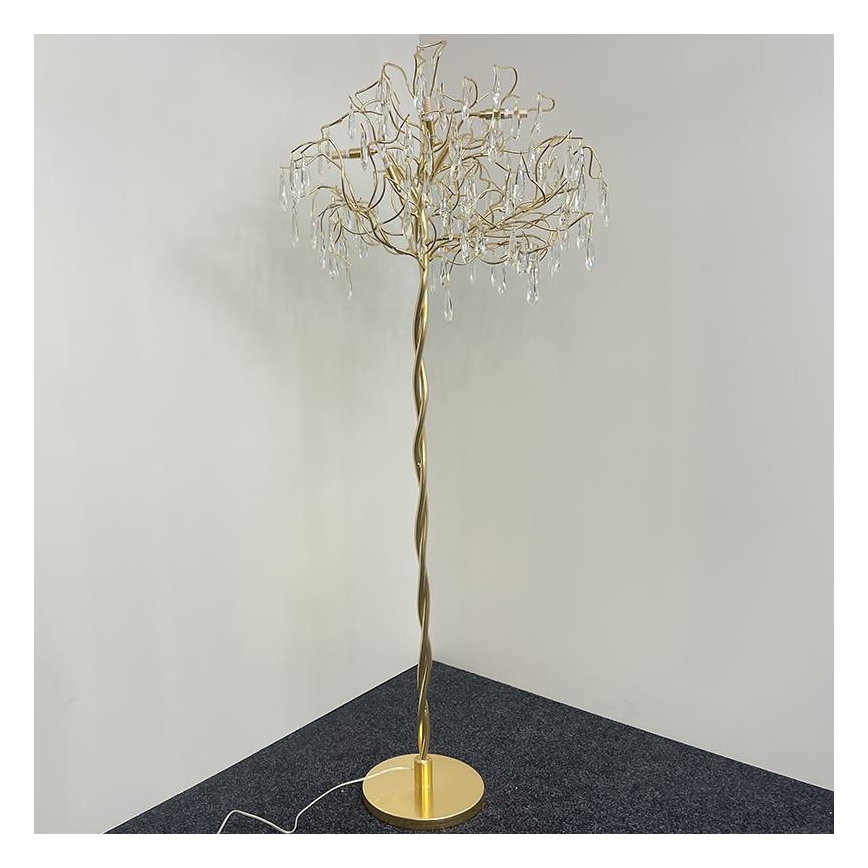 Kristalna podna lampa 5xG9/40W/230V zlatna