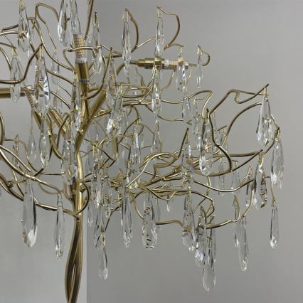 Kristalna podna lampa 5xG9/40W/230V zlatna