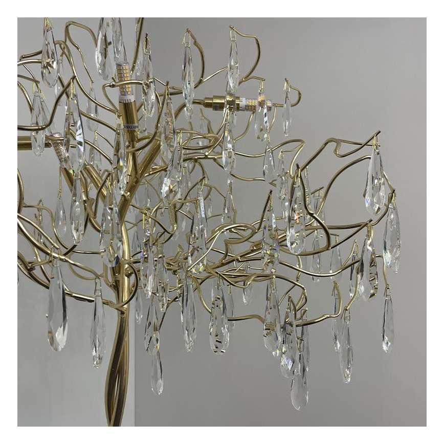 Kristalna podna lampa 5xG9/40W/230V zlatna