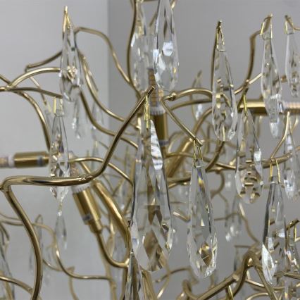 Kristalna podna lampa 5xG9/40W/230V zlatna