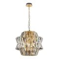 Kristalni luster CROWN na lancu 12xE14/40W/230V, zlatne boje