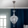 Kristalni luster na lancu ARILA 1xE27/60W/230V prečnik 25 cm braon/patina