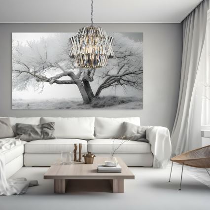 Kristalni luster na lancu CROWN 12xE14/40W/230V sjajni hrom