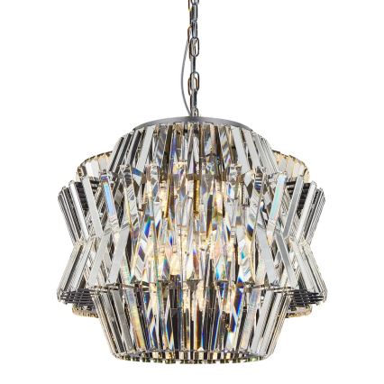 Kristalni luster na lancu CROWN 12xE14/40W/230V sjajni hrom