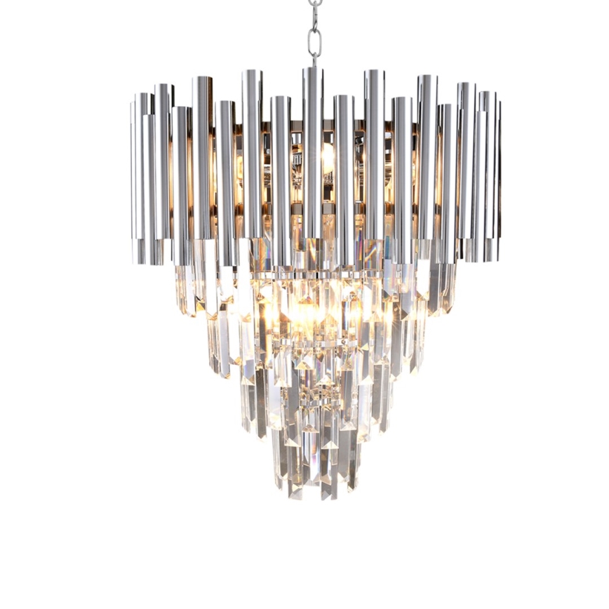 Kristalni luster na lancu MADISON 9xE14/40W/230V sjajni hrom