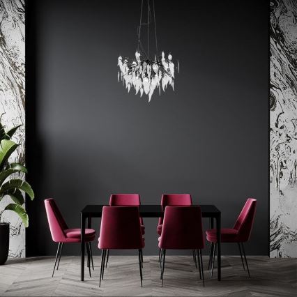 Kristalni luster na sajli 10xG9/40W/230V, crne boje