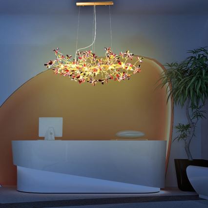 Kristalni luster na sajli 13xG9/40W/230V višebojan