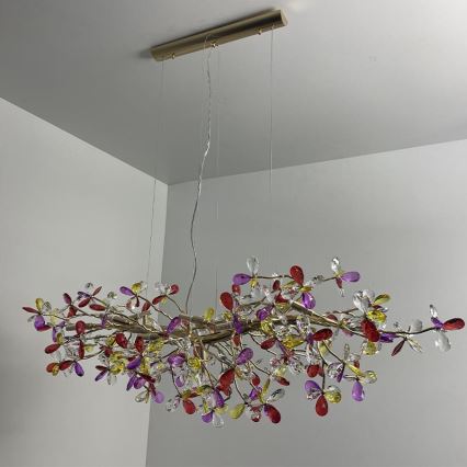 Kristalni luster na sajli 13xG9/40W/230V višebojan