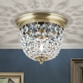 Kristalni plafon PLAFOND 1xE27/40W/230V, prečnik 26 cm, bronza