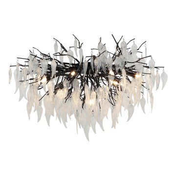 Kristalni plafonski luster 10xG9/40W/230V, crne boje
