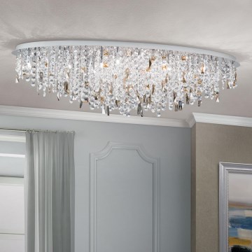 Kristalni plafonski luster CRYSTALRIVER 21xG9/40W/230V sjajni hrom