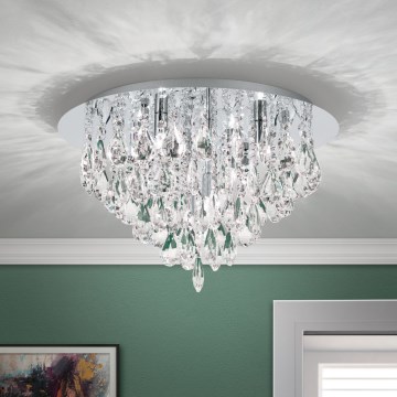 Kristalno plafonsko svetlo CELESTE 6xG9/40W/230V prečnik 45 cm sjajni hrom