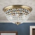 Kristalno plafonsko svetlo PLAFOND 6xE27/40W/230V, prečnik 47 cm, bronza