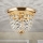 Kristalno stropno svetlo PLAFOND 1xE27/40W/230V prečnik 26 cm zlatno