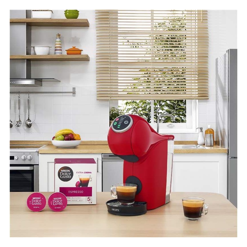 Krups - aparat za kapsule NESCAFÉ DOLCE GUSTO GENIO S PLUS 1500W u crvenoj boji