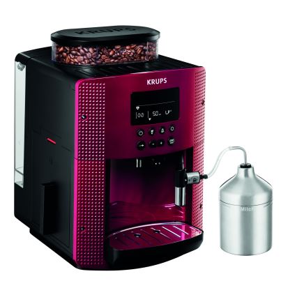 Krups - Automatski aparat za kafu sa rezervoarom za mleko ESSENTIAL 1450W/230V, crveni
