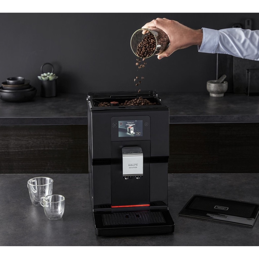 Krups - Automatski aparat za kafu sa spremnikom za mleko INTUITION PREFERENCE 1450W/230V crne boje