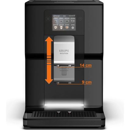 Krups - Automatski aparat za kafu sa spremnikom za mleko INTUITION PREFERENCE 1450W/230V crne boje