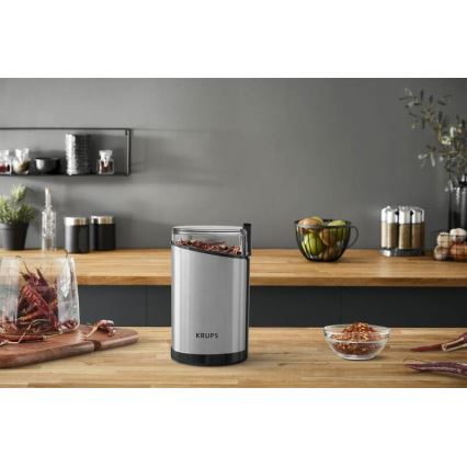 Krups - Električni mlin za kafu 85g FAST-TOUCH 200W/230V mat hrom