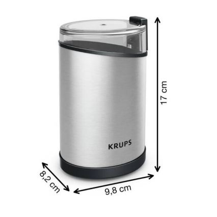 Krups - Električni mlin za kafu 85g FAST-TOUCH 200W/230V mat hrom