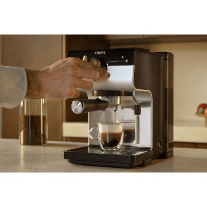 Krups - Espresso aparat s polugom za dve šoljice AUTHENTIC 1450W/230V siva