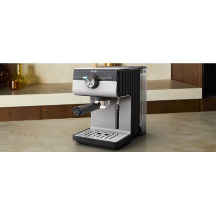 Krups - Espresso aparat s polugom za dve šoljice AUTHENTIC 1450W/230V siva