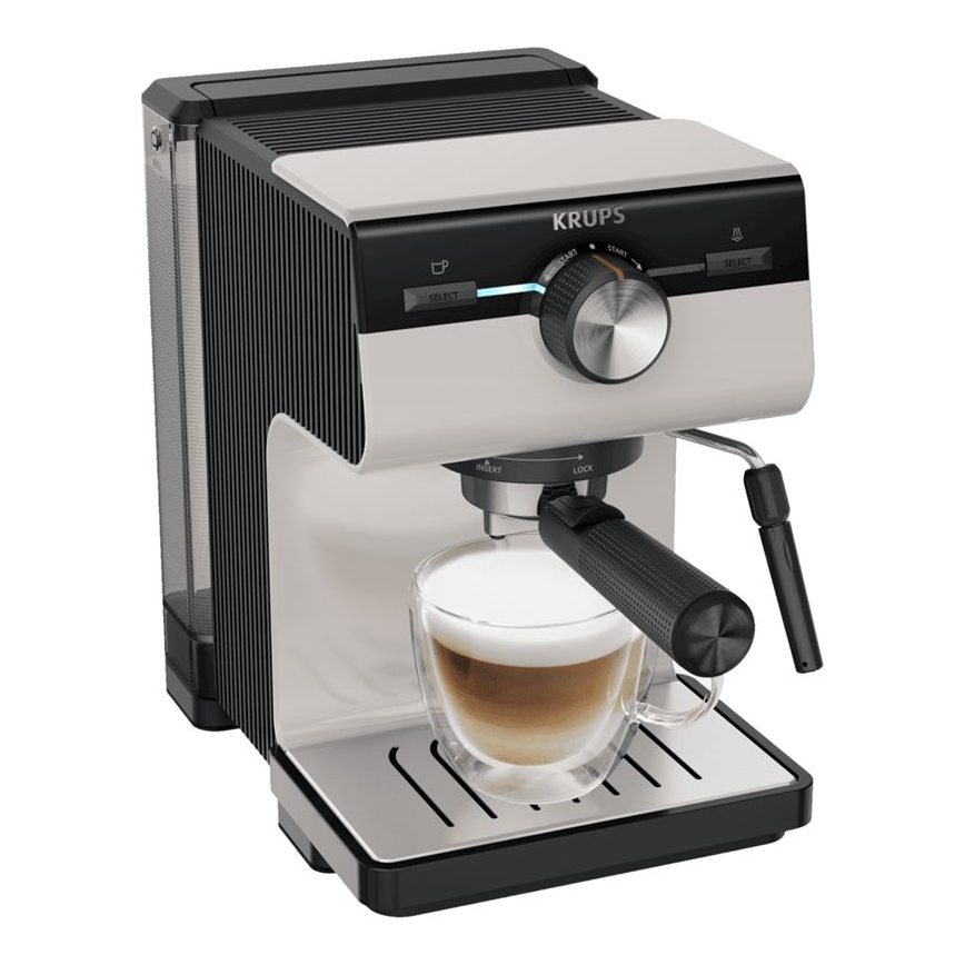 Krups - Espresso aparat s polugom za dve šoljice AUTHENTIC 1450W/230V siva