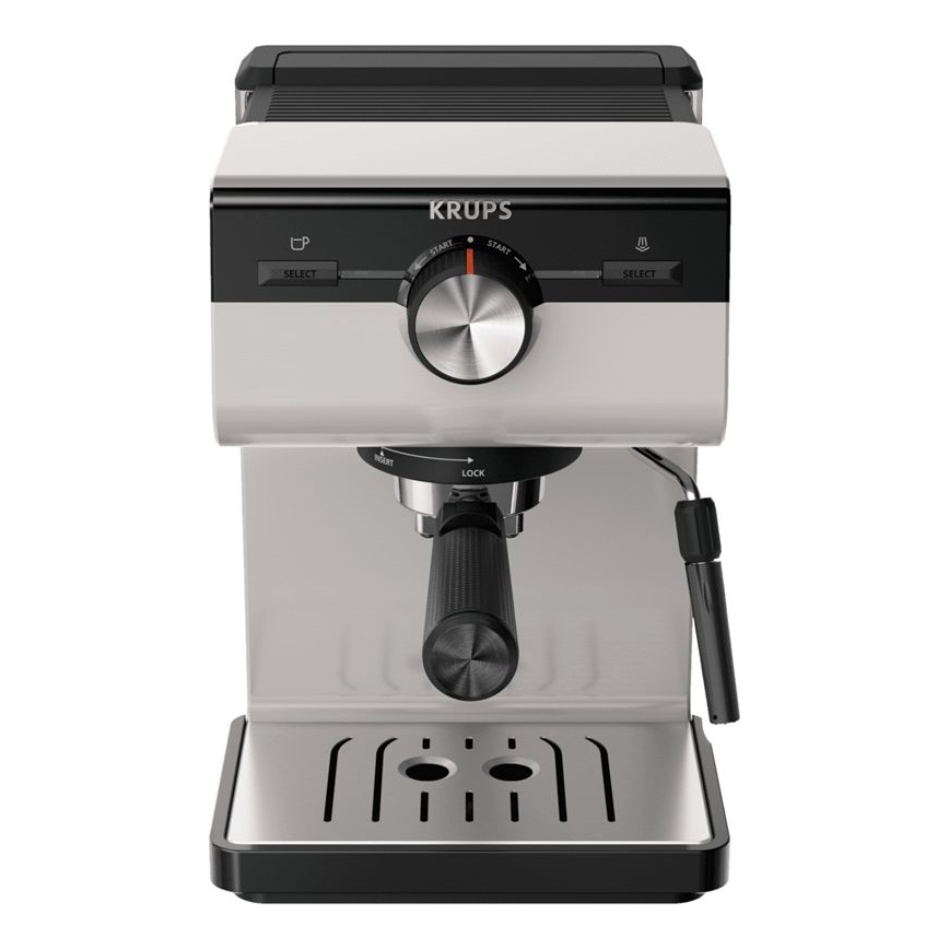 Krups - Espresso aparat s polugom za dve šoljice AUTHENTIC 1450W/230V siva