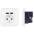 Kućna utičnica sa USB priključkom, francuski tip, 250V/16A