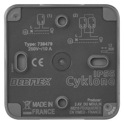 Kućni prekidač naizmenične struje 250V/10A IP55