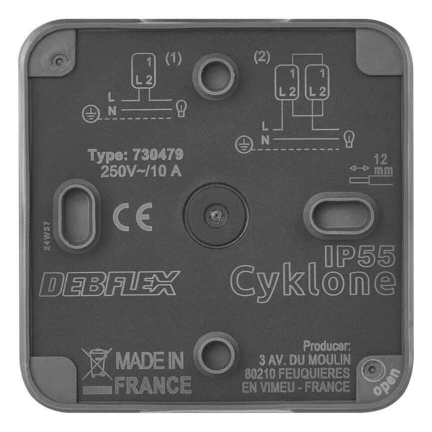 Kućni prekidač naizmenične struje 250V/10A IP55