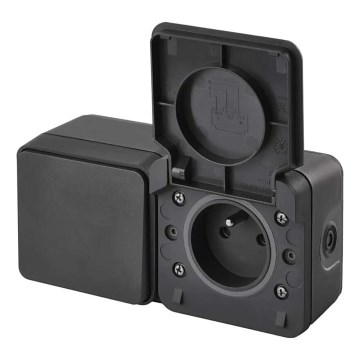 Kućni prekidač naizmenične struje sa utičnicom, 250 V / 16 A, IP55
