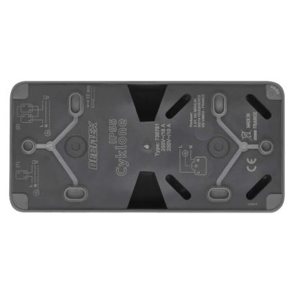 Kućni prekidač naizmenične struje sa utičnicom, 250 V / 16 A, IP55