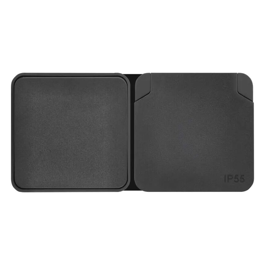 Kućni prekidač naizmenične struje sa utičnicom, 250 V / 16 A, IP55