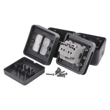 Kućni prekidač naizmenične struje sa utičnicom, 250 V / 16 A, IP55