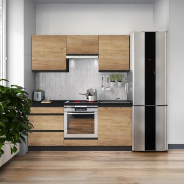 Kuhinjski blok MARINA 180 cm hrast craft