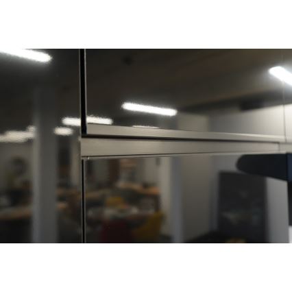 Kuhinjski blok MARINA 240 cm hrast craft/sjajna crna